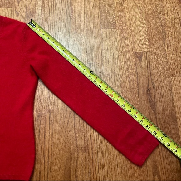 Peck & Peck Red 2 Ply Cashmere V Neck Pullover Sweater size L - Picture 14 of 14